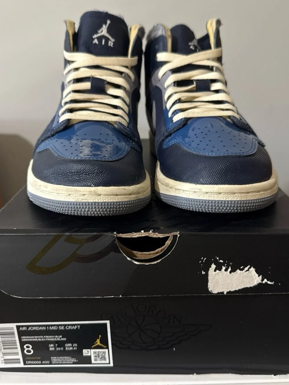 Air Jordan 1 Mid SE Craft Obsidian French Blue